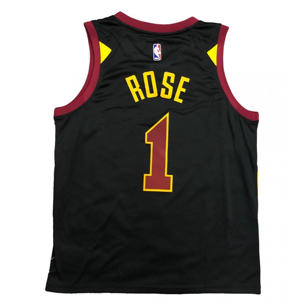 Men's Cleveland Cavaliers Derrick Rose #1 Jordan Black Swingman Jersey - Statement Edition-Pro Kit Vault | Brand New 26/27 Sports Jerseys
